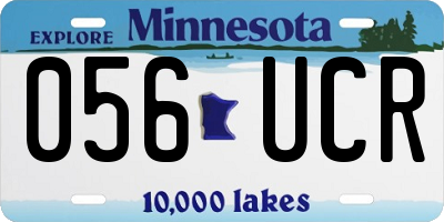 MN license plate 056UCR