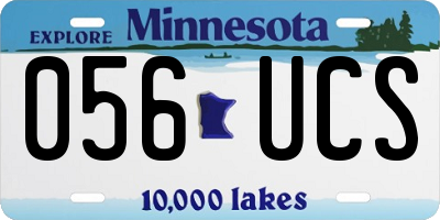 MN license plate 056UCS