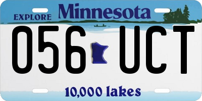 MN license plate 056UCT