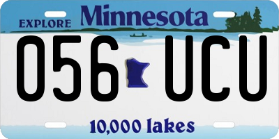 MN license plate 056UCU