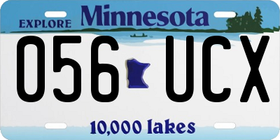 MN license plate 056UCX