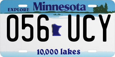 MN license plate 056UCY