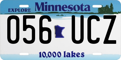 MN license plate 056UCZ