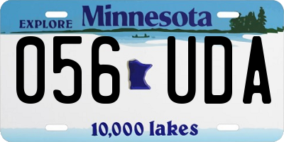 MN license plate 056UDA