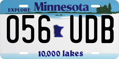 MN license plate 056UDB