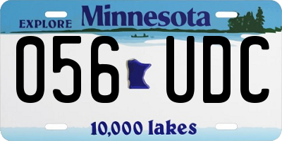 MN license plate 056UDC