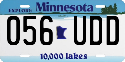 MN license plate 056UDD