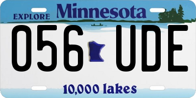 MN license plate 056UDE