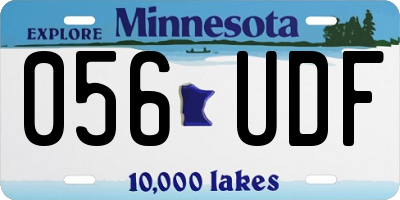 MN license plate 056UDF