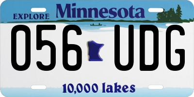 MN license plate 056UDG