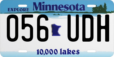 MN license plate 056UDH