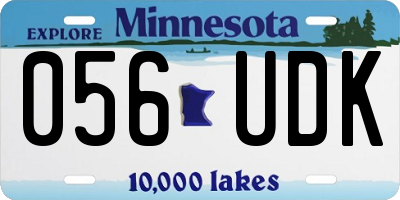 MN license plate 056UDK
