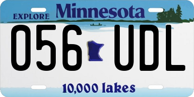 MN license plate 056UDL