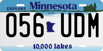 MN license plate 056UDM