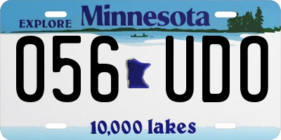 MN license plate 056UDO