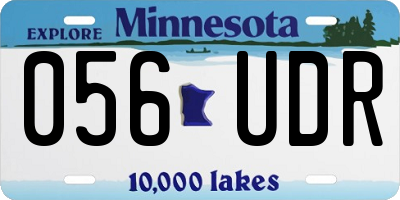 MN license plate 056UDR