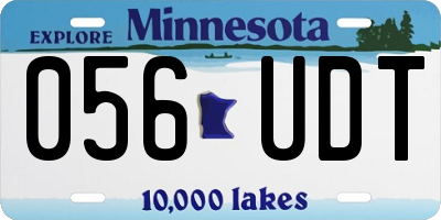 MN license plate 056UDT