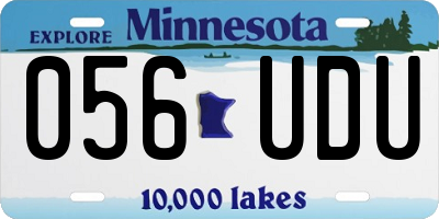 MN license plate 056UDU