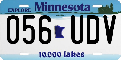 MN license plate 056UDV
