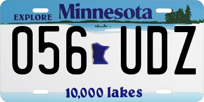 MN license plate 056UDZ