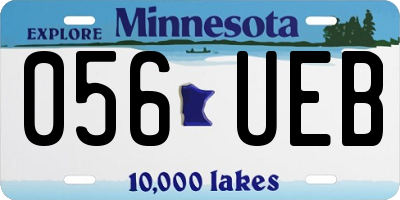 MN license plate 056UEB