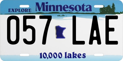 MN license plate 057LAE