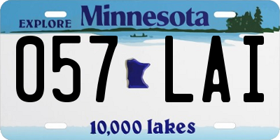 MN license plate 057LAI