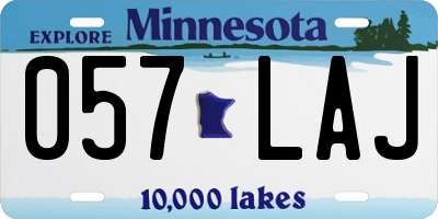 MN license plate 057LAJ