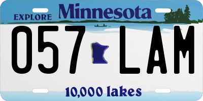 MN license plate 057LAM