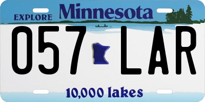 MN license plate 057LAR