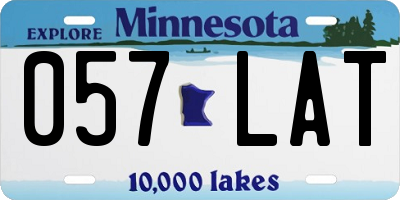 MN license plate 057LAT