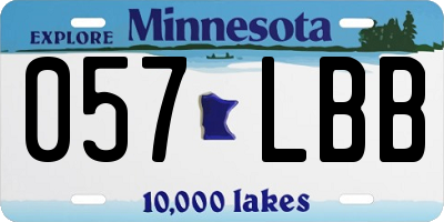 MN license plate 057LBB