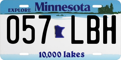 MN license plate 057LBH