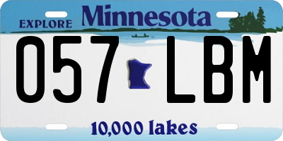 MN license plate 057LBM