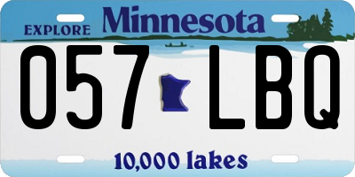 MN license plate 057LBQ