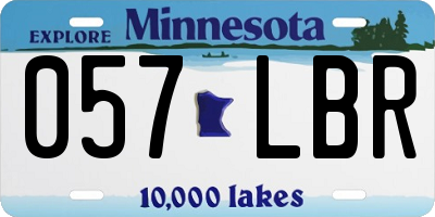 MN license plate 057LBR
