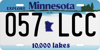 MN license plate 057LCC