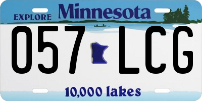 MN license plate 057LCG
