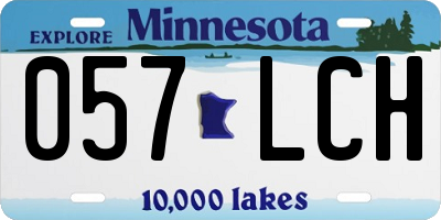 MN license plate 057LCH