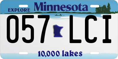 MN license plate 057LCI