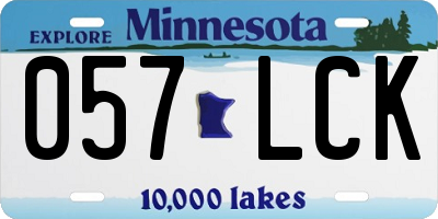 MN license plate 057LCK