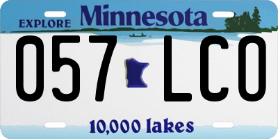 MN license plate 057LCO
