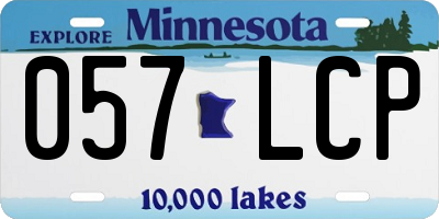 MN license plate 057LCP