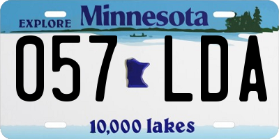 MN license plate 057LDA
