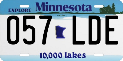 MN license plate 057LDE