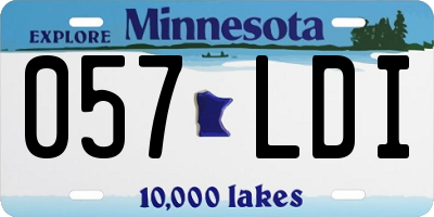 MN license plate 057LDI