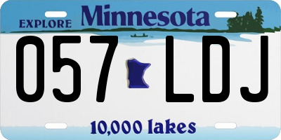 MN license plate 057LDJ