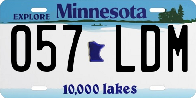 MN license plate 057LDM