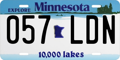 MN license plate 057LDN