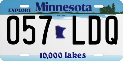 MN license plate 057LDQ